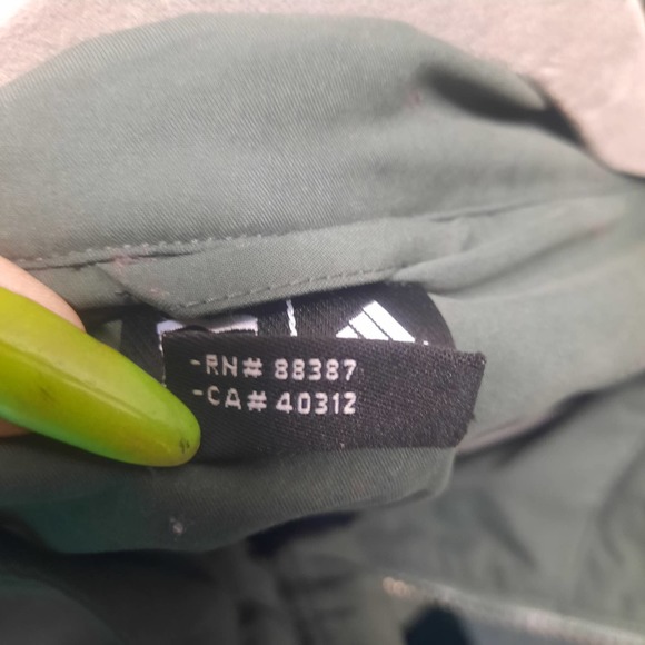 Adidas Climaproof Khaki Green W/piping Pullover 1/4 zip vent back Windbreaker 2X - Picture 8 of 8